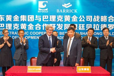 Barrick in Strategic Cooperation Agreement with Shandong Gold