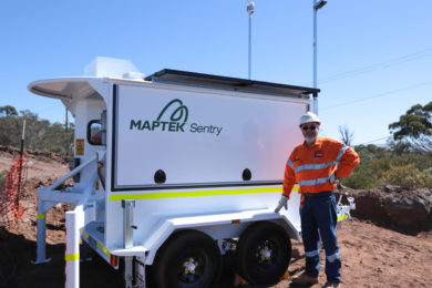 Maptek showcasing Sentry LIDAR mine slope stability monitoring system at Seville event