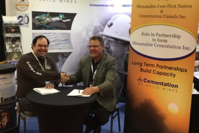 Cementation Canada and Missanabie Cree First Nation sign partnership agreement