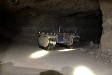 Remotely operated LiDAR equipped vehicle explores underground at closed Enefit oil shale mine