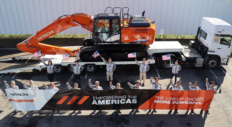 Hitachi ships first hydraulic excavator from Tsuchiura Works in 