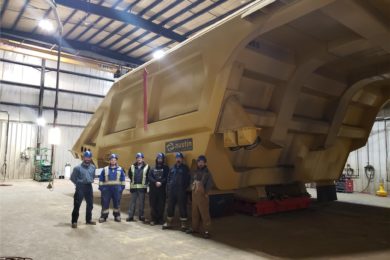 Milestone Austin 797 haul truck body set for Canada oil sands sector