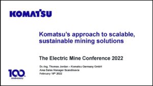 Komatsu - Jordan, Electric Mine 2022 paper FC