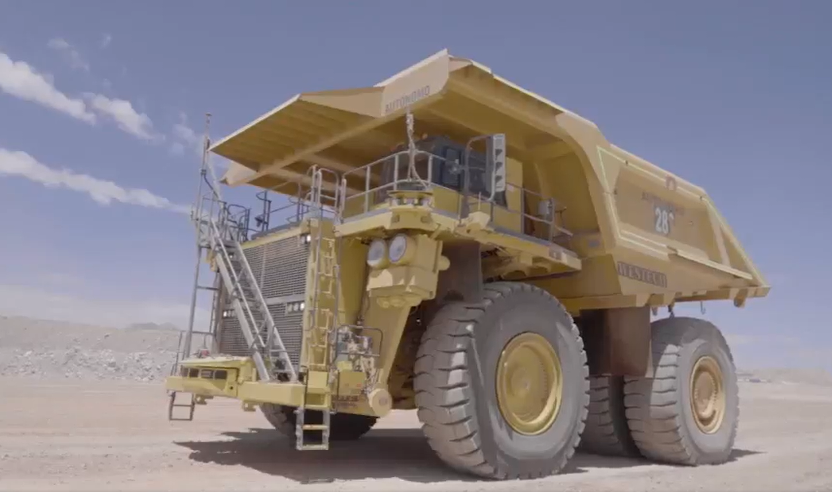 BHP's Escondida copper mine running four autonomous trucks & looking at