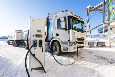 Scania delivers 66 t battery electric haulage truck to Norway’s Verdalskalk