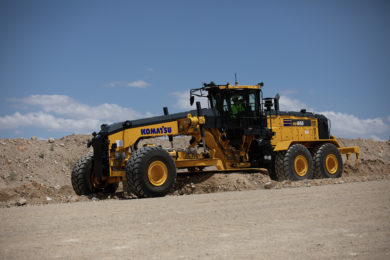 Komatsu offers up another haul road maintenance tool with GD955-7 motor grader
