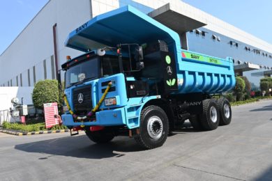 SANY India starts production of SKT105E battery mining truck in Bharat