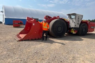 First Sandvik LH518iB battery-electric loader arrives at McIlvenna Bay