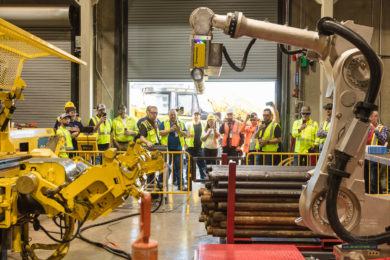 Major Drilling demos new robotic rod handler and drill analytics to miners